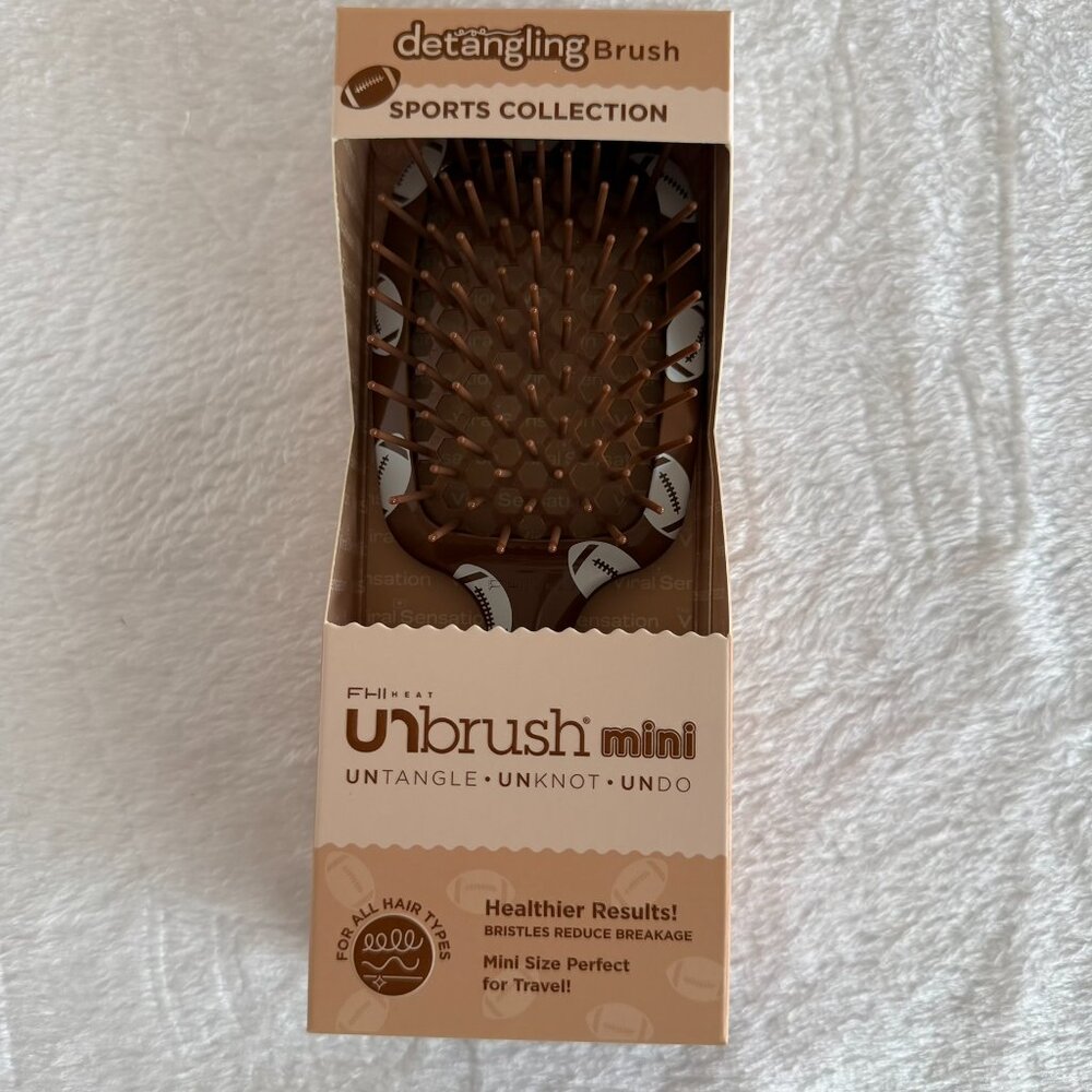 FHI Heat NEW UNbrush Detangling Hair Brush Mini Sports – Football